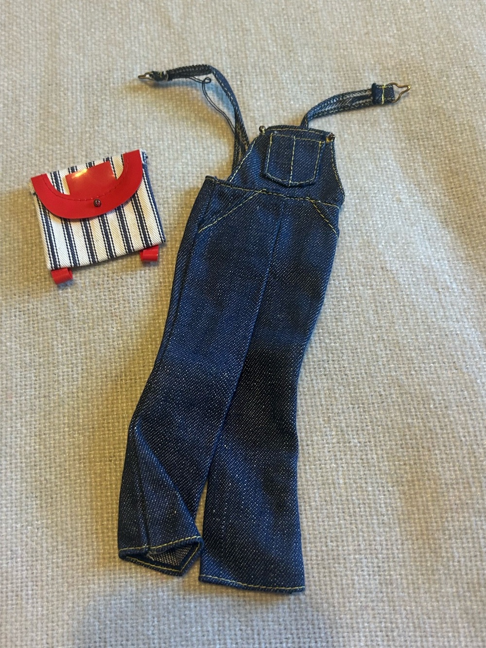 #3488 denim overalls vintage Barbie outfit